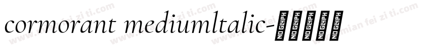 cormorant mediumltalic字体转换